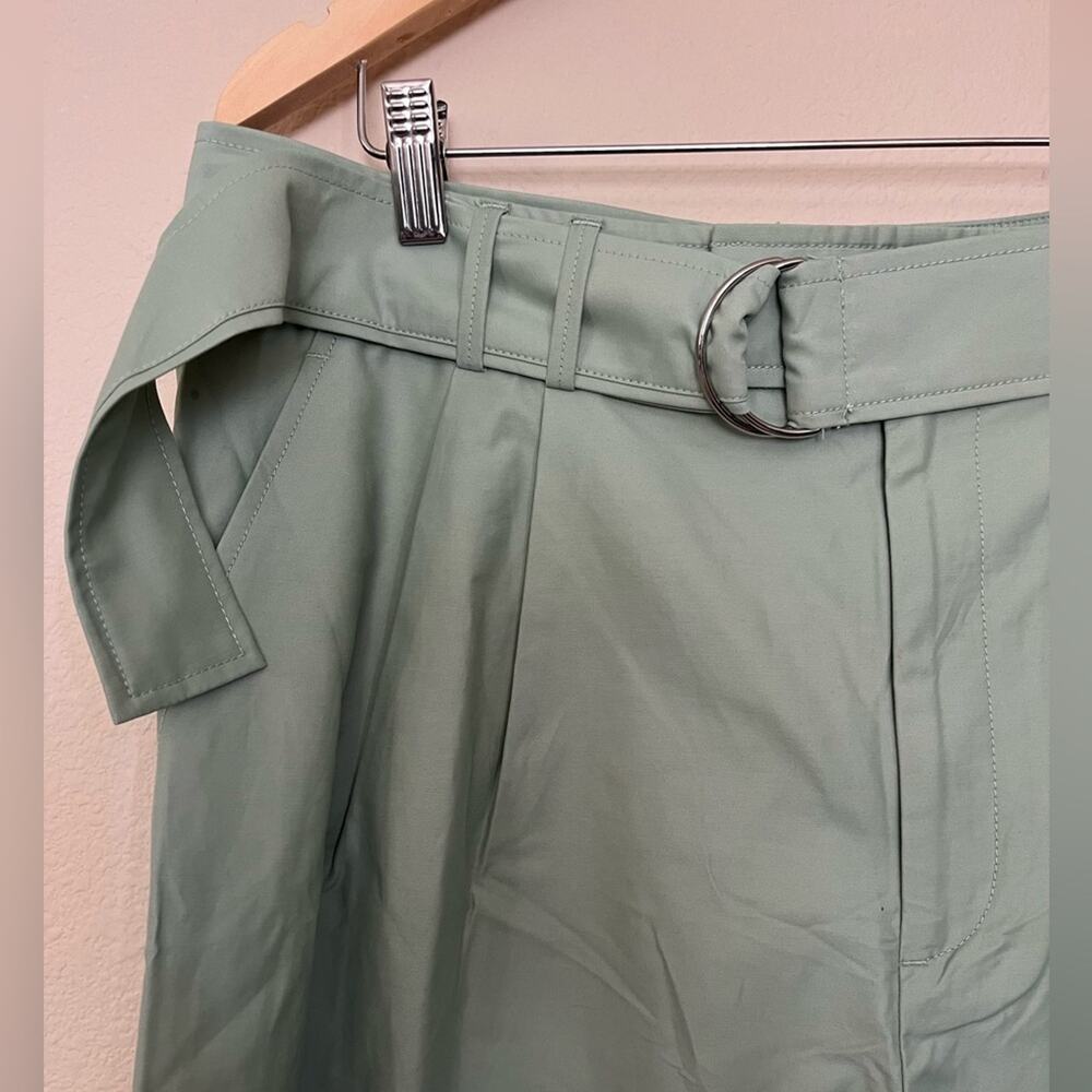 Maeve Light Green Cropped Ankle Pants - Picture 4 of 12